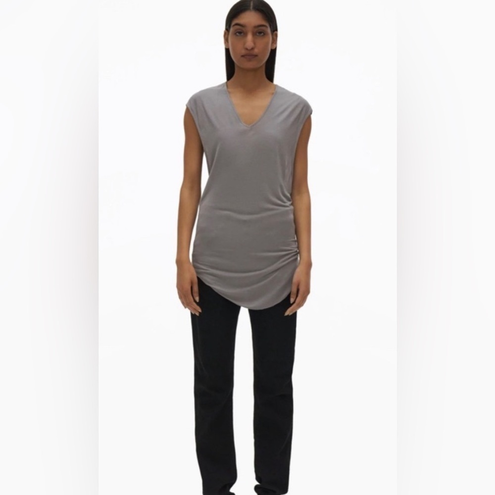 Helmut Lang twisted back top in grey NWT